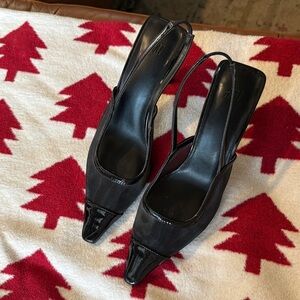 H&M Black Slingback Heels
